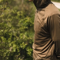 Korda UPF Hooded Top Dark Khaki